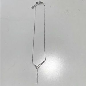 Silver crystal necklace